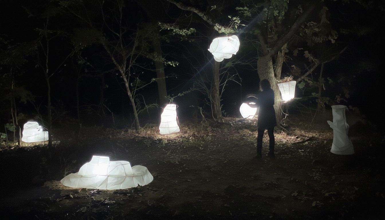 Longing — night performance with lantern glow